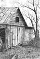 Landeck Tool Shed - Ballpoint pen artwork by Vincent Whitehead