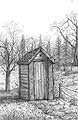 Star Outhouse - Ballpoint pen artwork by Vincent Whitehead