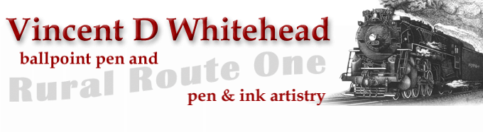 Rural Route One - Artist Vincent Whitehead ballpoint pen art